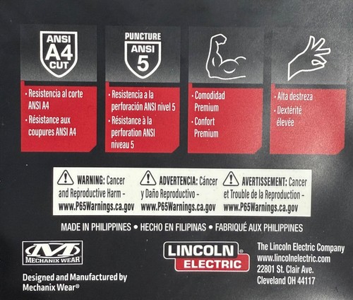 LINCOLN K5131- Series. MX Series Premium A4 Cut Resistant MIG Gloves. - Picture 5 of 18
