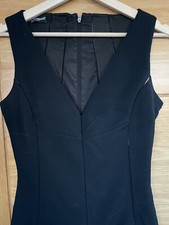 DOLCE AND GABBANA BLACK FITTED DRESS 42 VGC