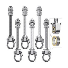 BeneLabel Heavy Duty Swing Hangers with Bearings - Set of 6 Stainless Steel 3...