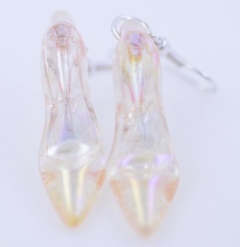 Pretty multicolour effect crystal high heel shoe dangle earrings - Picture 5 of 6