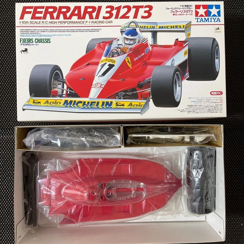 TAMIYA 1/10 RC Ferrari 312T3 F-1 Racing Car Model Kit F103 RS Chassis 49191 - Image 2 of 4