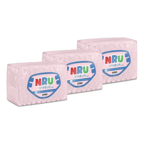 NRU STR8UP Pink ABDL Adult Diaper Nappy