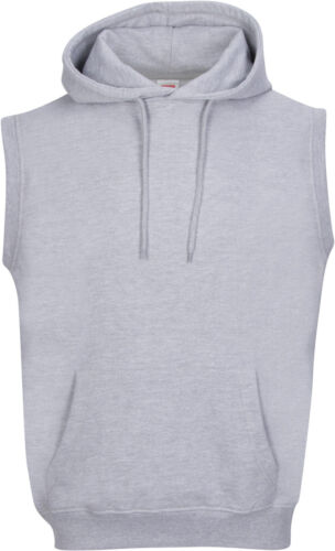 Męska bluza z kapturem treningowa bez rękawów mięśnie tank top siłownia sweter bluza z kapturem - Zdjęcie 1 z 9