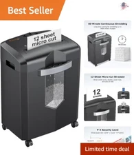 Ultimate High Security Micro Cut Shredder - 60 Minute Run Time - P-4