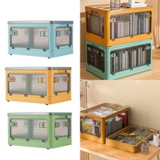 Large Folding Storage Box Plastic Bin Collapsible Crate Stackable Container Case
