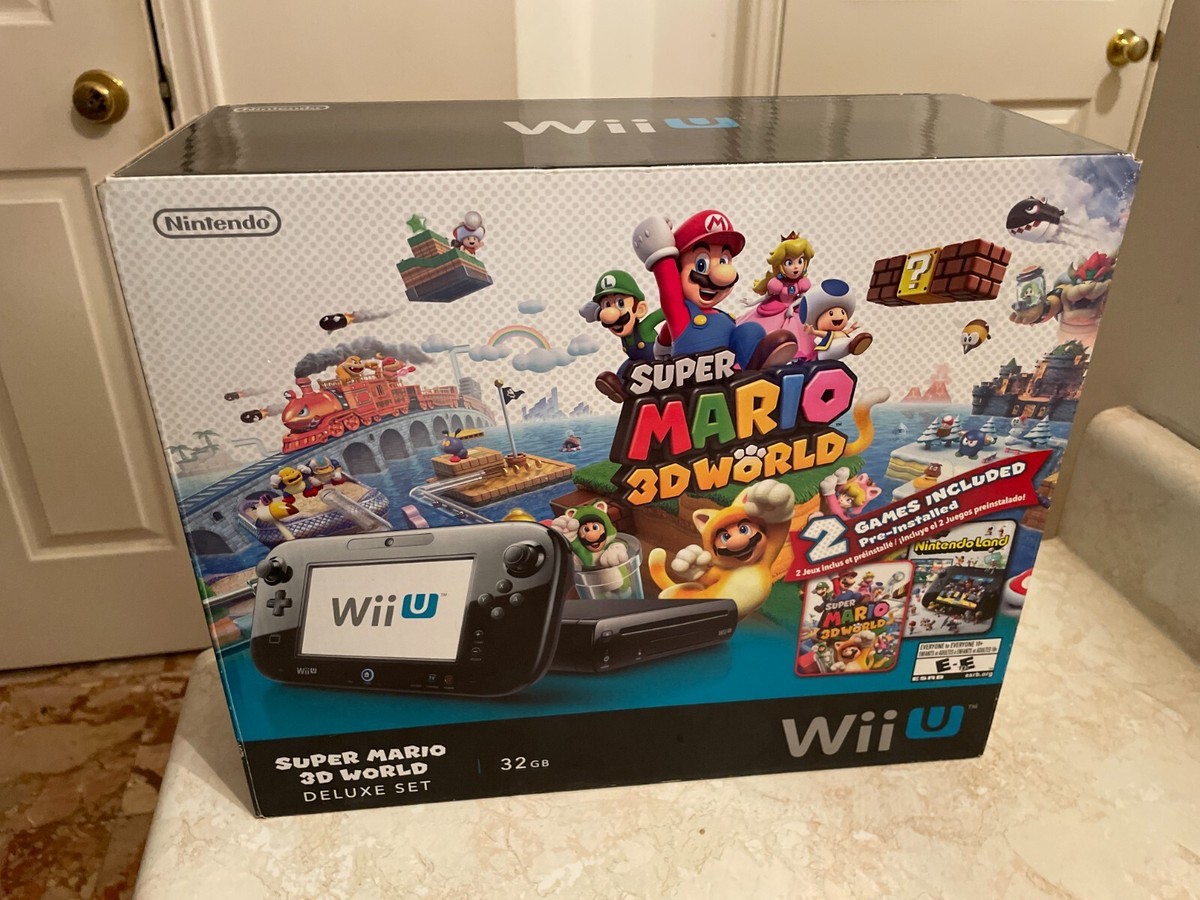 Nintendo Wii U 32 GB System Super Mario 3D World Deluxe Set Black