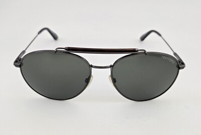 Tom Ford Sunglasses NEW TF 338 Colin Color 09N Gun Gray Round Size