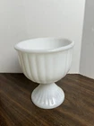 Vintage USA MILK GLASS Vase Footed Planter