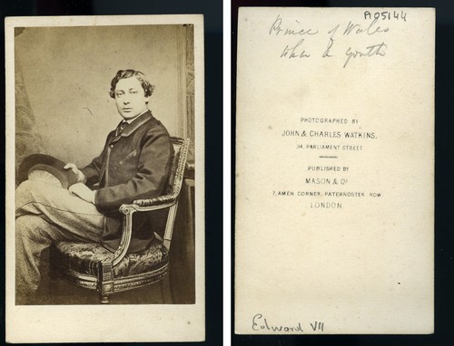 British Royal Family Prince of Wales later Edward VII Old CDV Photo Watkins 1865 - Picture 3 of 3