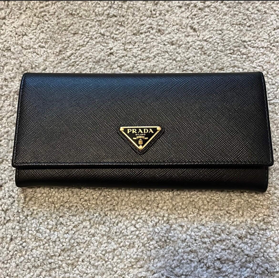 PRADA large Saffiano leather wallet NWOT | eBay