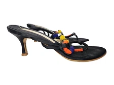 Christian Lacroix Beads Details Heels Sandals made in Italy Size 37 6.5/7