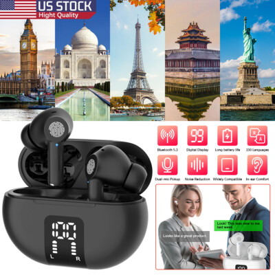 Smart Translation Headset Wireless Bluetooth 150+ Languages Sports Headphones