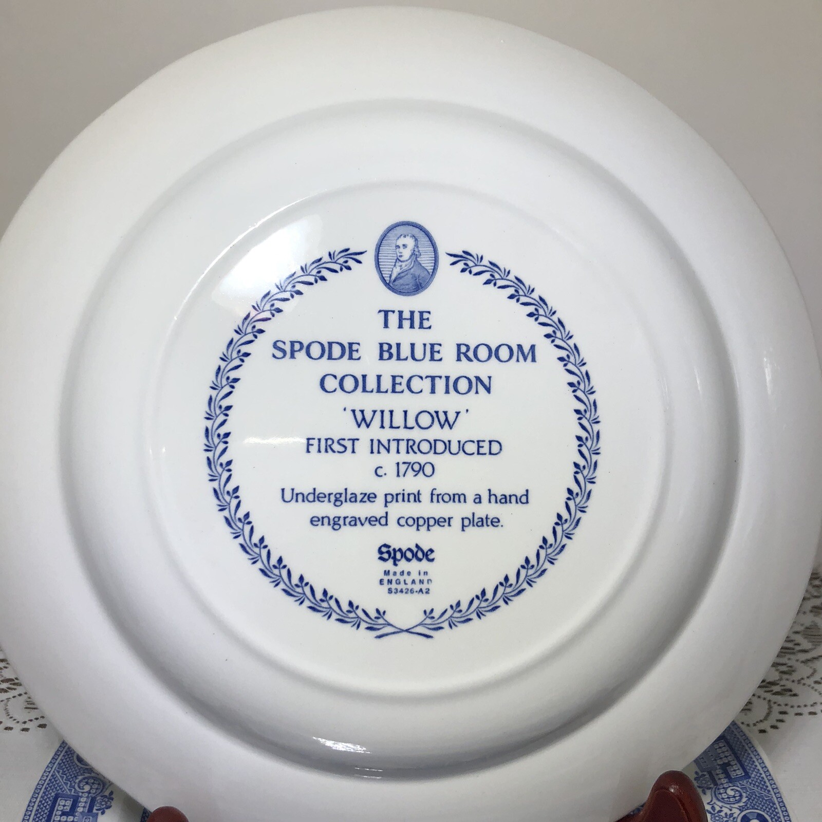 THE SPODE BLUE ROOM COLLECTION Willow Dinner Plate 10-1/4