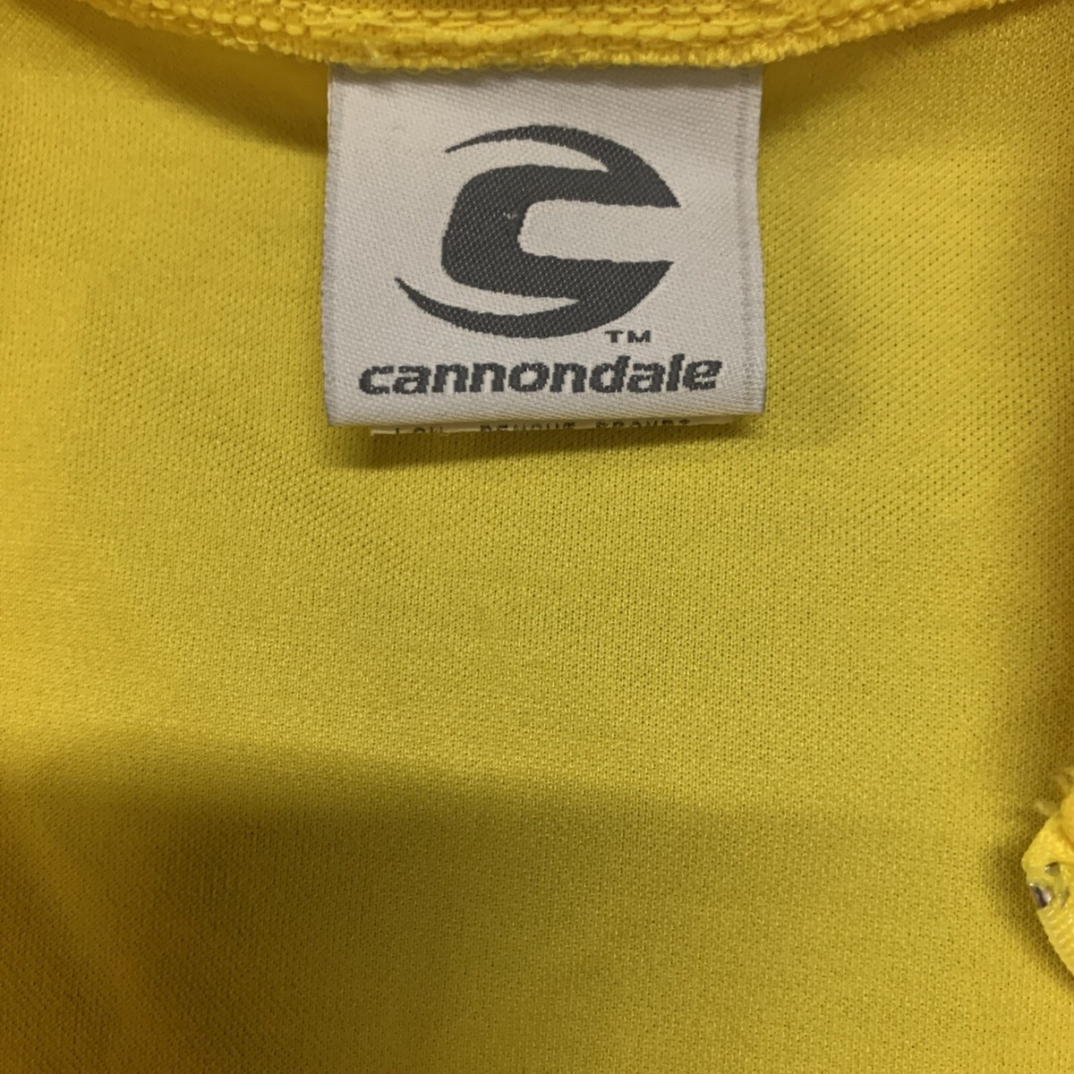 サイクルジャージ　キャノンデール(XL) イエロー(made i n USA ) CANNONDALE HpX Cycling Jersey Bike Shirt 1/2 Zip USA Made