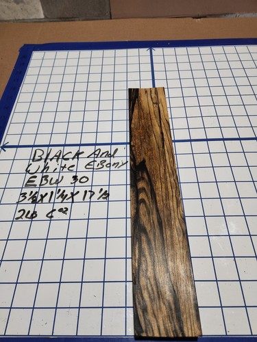 Black and White Ebony Wood turning blank 3 1/8"x 1 1/4"x 17 1/2 " EBW30