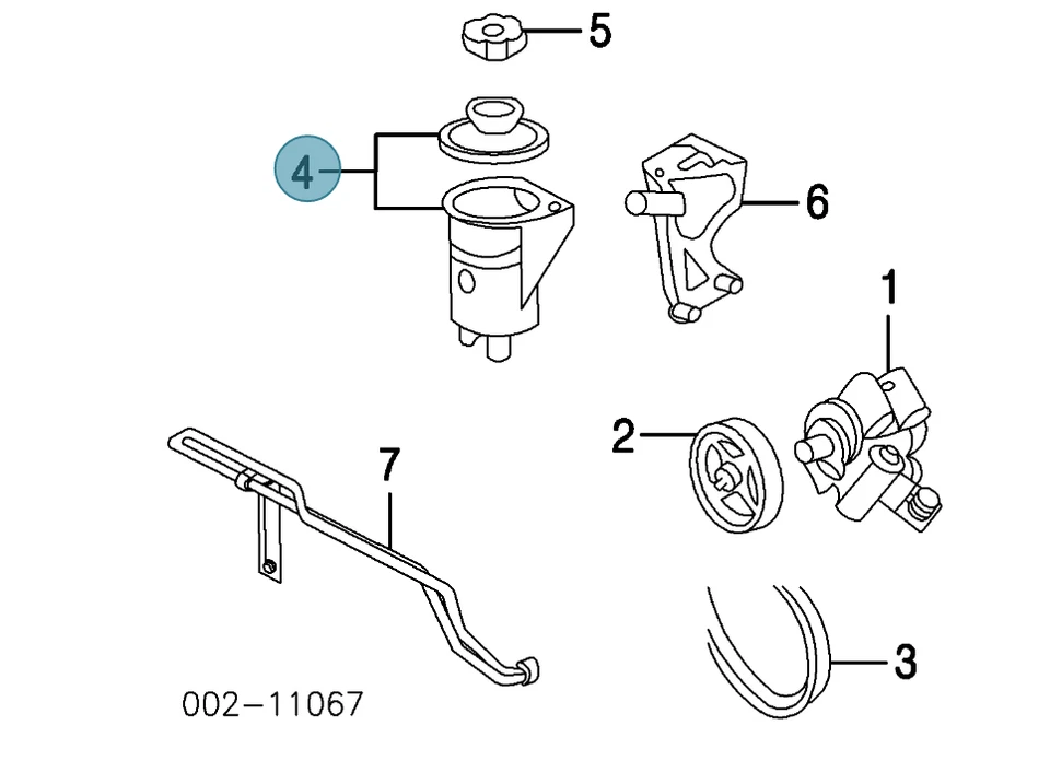Power Steering Reservoir W/Cap for 2003-2011 Ford Ranger 2.3L Mustang 4.6L OEM - Image 4 of 4