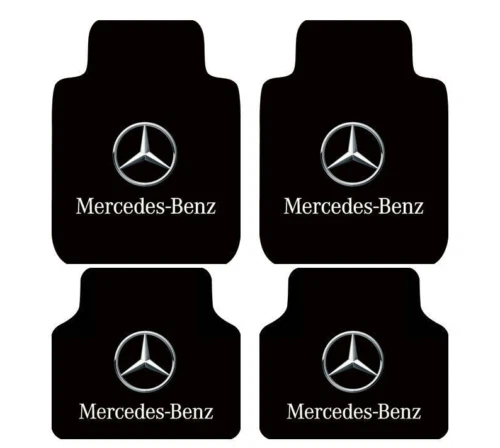 4 Pcs Universal For Mercedes Benz Car Floor Mats Auto Carpets Liner Anti-Slip Foto 2 de 4