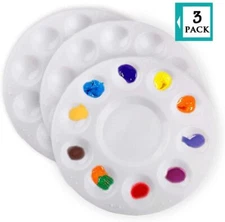 3x Paint Tray Palettes Plastic Pallets for Kids Students Paints School Art Class