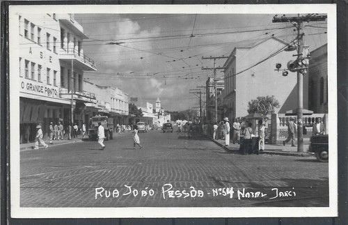 1960 BRAZIL JOAO PESSOA STREET -NO 54 NATAL JAECI REAL PHOTOCARD COVER