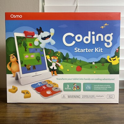 Osmo Coding Starter Kit iPad Ages 5-10 3 Games STEM New in Box 901-00021