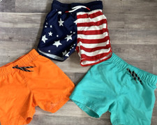 Old Navy Lot of 3 boy/toddler Swim trunks, lined, swimwear, patriotic 2T