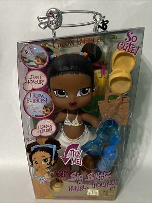 2005 Bratz Big Babyz BUBBLE TROUBLE SASHA (AA) Doll v1 by MGA Laughs_323419_NRFB