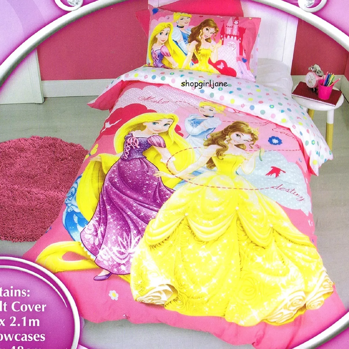 Disney princess bedding twin top