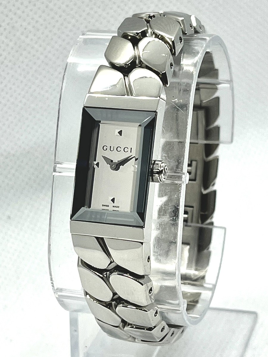 GUCCI 147.5 G-Frame YA147501 Silver Mirror Dial Women's 14mm Watch