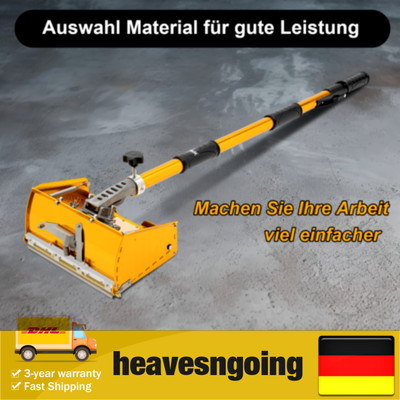 9.8'' Drywall Flat Processing Box Smoothing Trowel Telescopic Rod 40-64 Inch