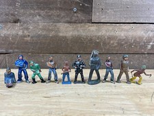 Vintage Estate Fresh Lot Of 10 Lead Figures Indians Police Military