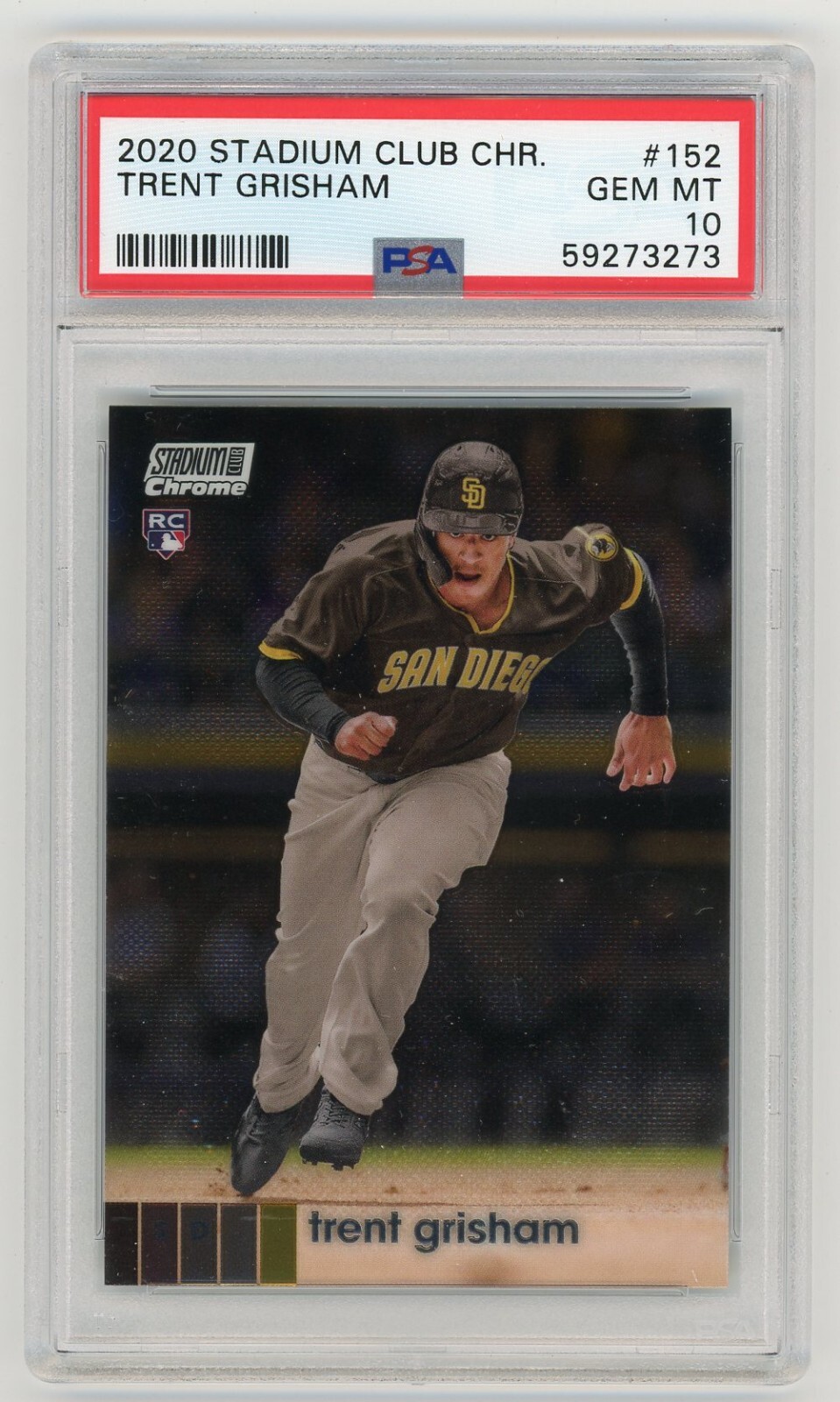 2020 Stadium Club Chrome #152 Trent Grisham PSA 10 Gem Mint Padres Rookie Card