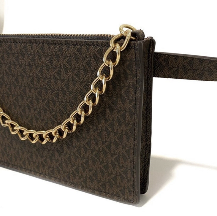 Michael Kors Brown MK Signature Fanny Pack Belt Bag Medium  display picture 3