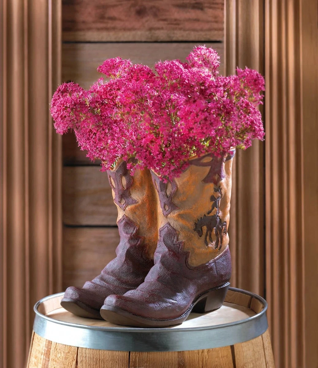 Western boots cheap with flowers