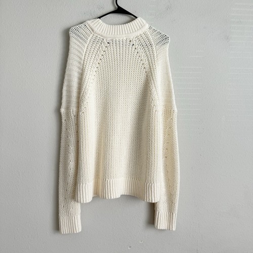express sweater Cable Knit Long Sleeve Cream Women’s Size M - Picture 3 of 8