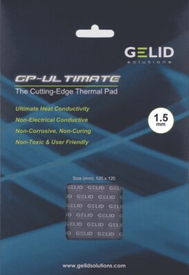 Gelid Solutions GP Ultimate 1,5 mm Wärmeleitpad 120 x 120 x 1,5 mm 15 W/mK RM48 Del