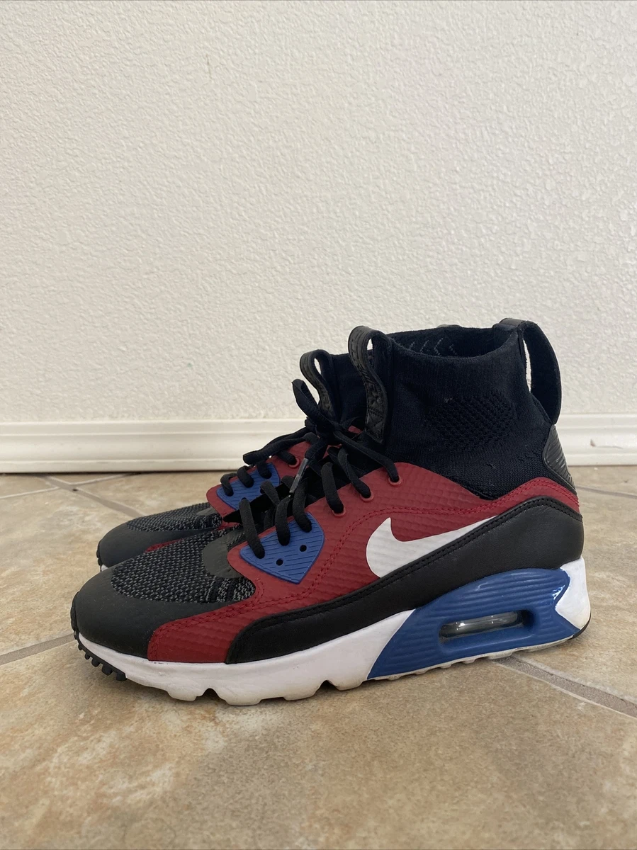 NIKE AIR MAX 90 ULTRA SUPERFLY TINKER HTM BLACK BLUE RED INFRARED  850613-001 6.5