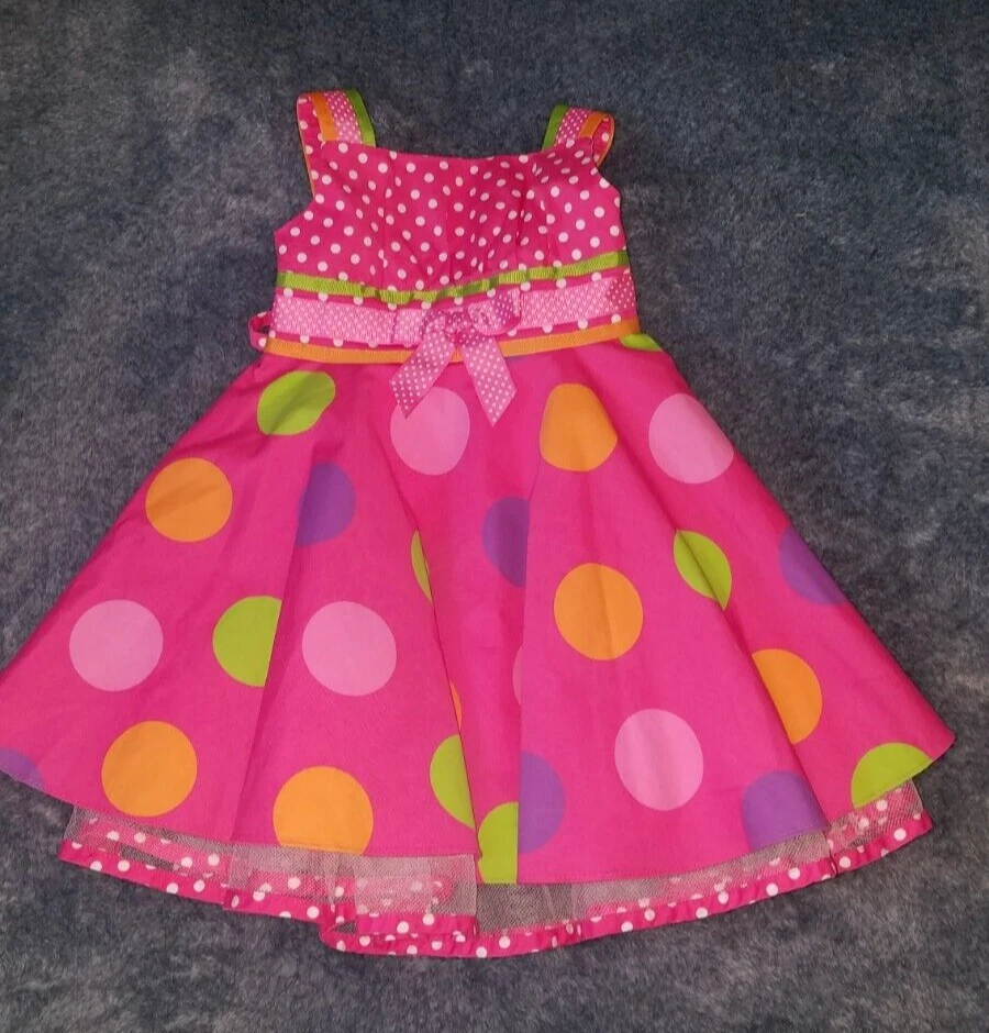 Childrens pink polka shop dot dresses