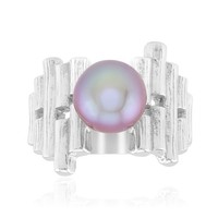 Cavill Ring Damen Sterlingsilber Rhodiniert Purpur Ming Perle Rund 8Mm Elegant