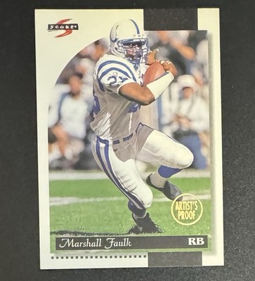 Marshall Faulk 1996 Score Artist s Proof #5 - Indianapolis Colts