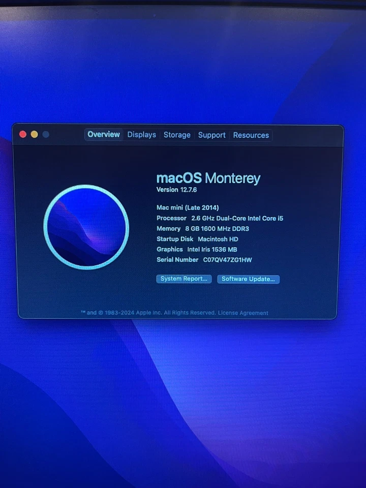 Apple Mac mini 2014 i5 2.6GHz 8GB 480GB SSD – Fresh Monterey Install – Excellent - Image 3 of 4