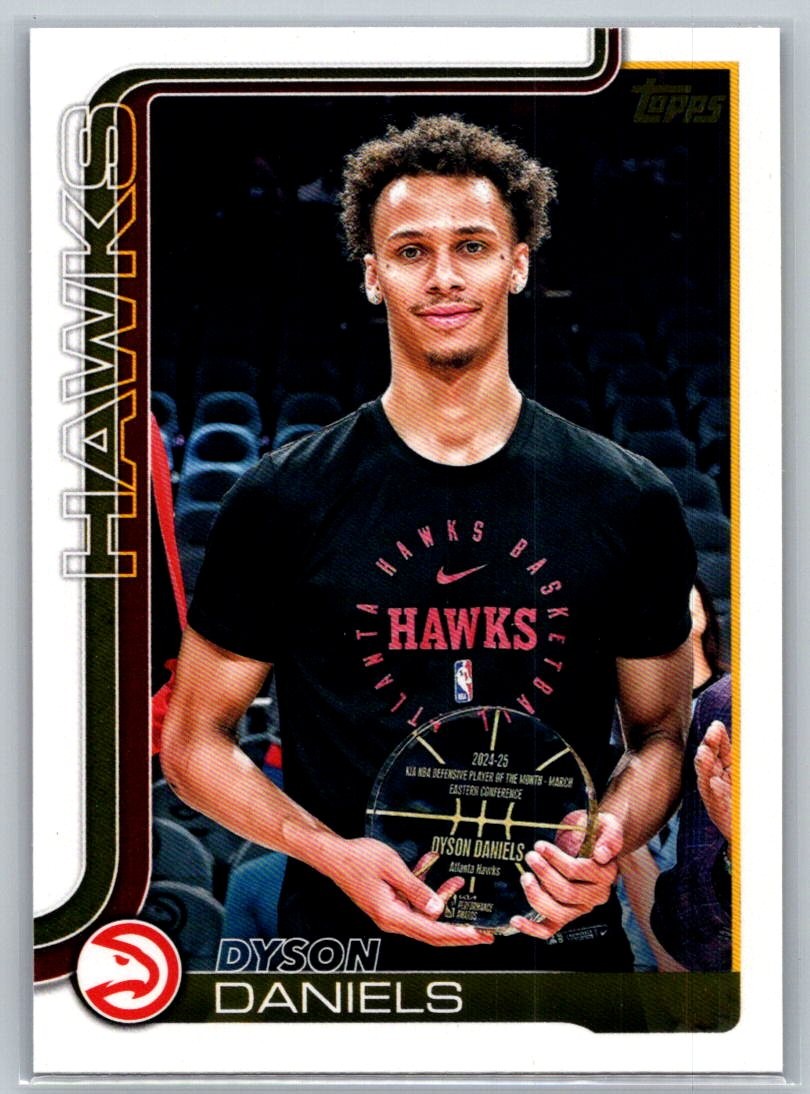💎2025-26 Topps Basketball Golden Mirror #64 Dyson Daniels - Atlanta Hawks💎