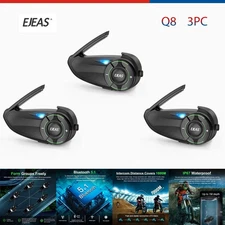 EJEAS Mesh Bluetooth Axles Motorcycle Helmet Intercom up to 6 Biker 3X