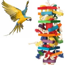 YUNTUBUK Extra Large Bird Parrot Toys for Macaws, African Greys, Amazons   Du...