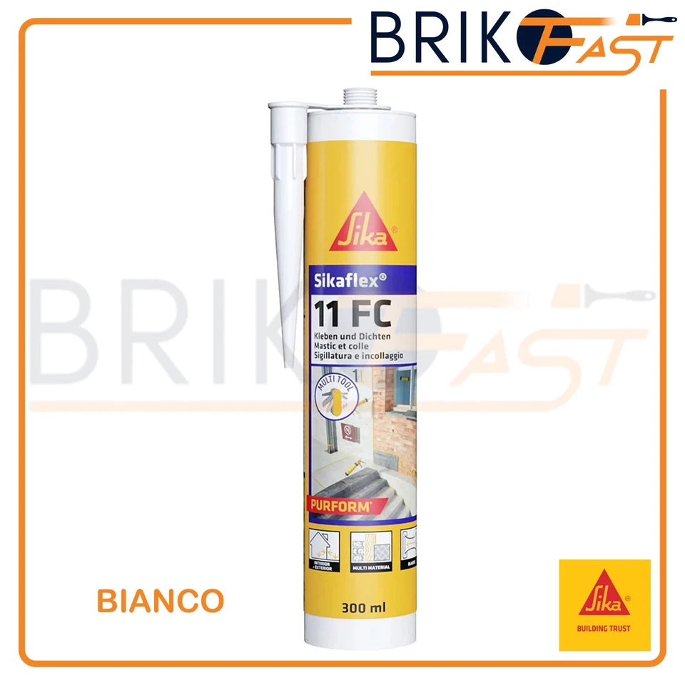 SIKAFLEX 11FC SIGILLANTE ADESIVO POLIURETANICO silicone PROFESSIONALE 300ml - Immagine 2 di 4
