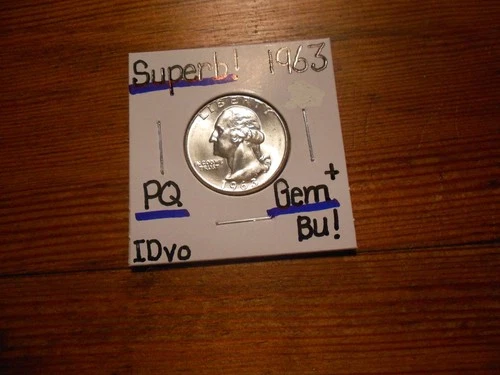 1963 Washington Quarter Gem BU+ SUPERB!!!! PQ!!!! BEAUTY++++++
