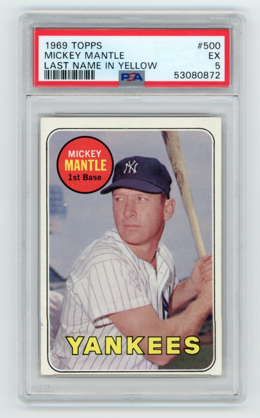 1969 Topps #500 Mickey Mantle Last Name in Yellow. PSA EX 5 | eBay