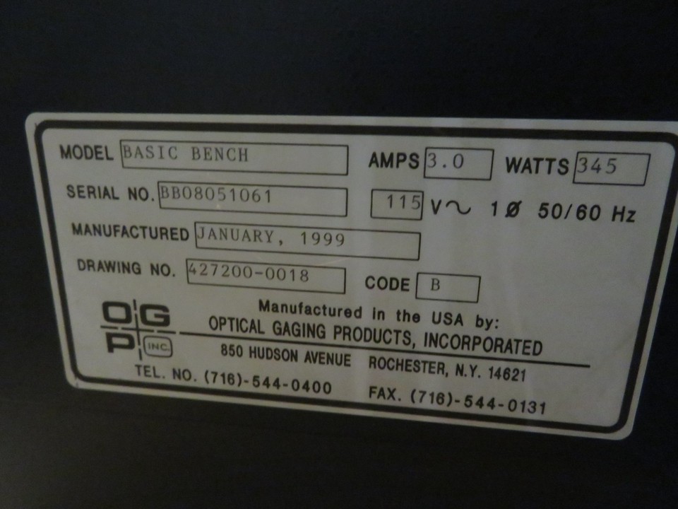 OGP Basic Bench Optical Comparator - 10x, 20x, 50x | eBay