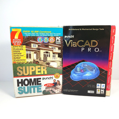 Punch! Software viaCAD Pro v6.0 & Super Home Suite CD ROM Sets