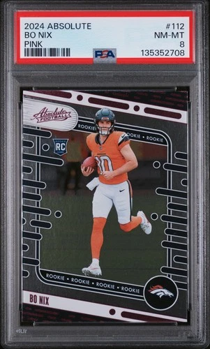2024 PANINI ABSOLUTE PINK #112 BO NIX PSA 8