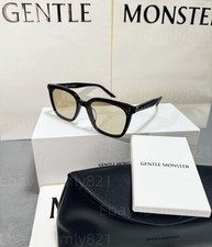 GentleMonster Sunglasses By Row 01 BR Black Frame Brown Lenses